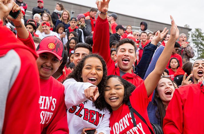 students at a Johnnies game